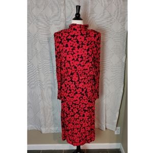Albert Nipon ~ Red Floral Skirt Set ~ Size 12